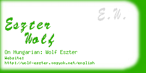 eszter wolf business card